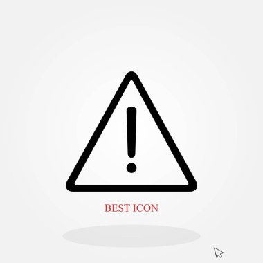 Uyarı mesaj vektör simgesi