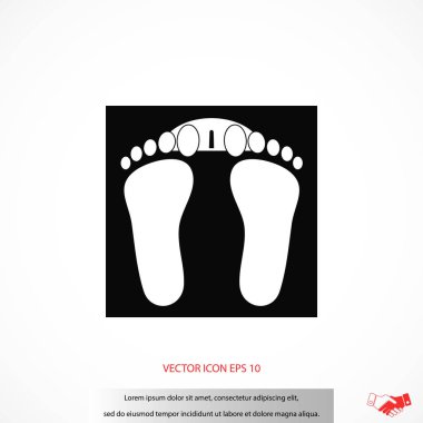 ayak izleri simge vektör