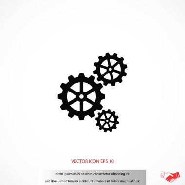 dişli simge vektör