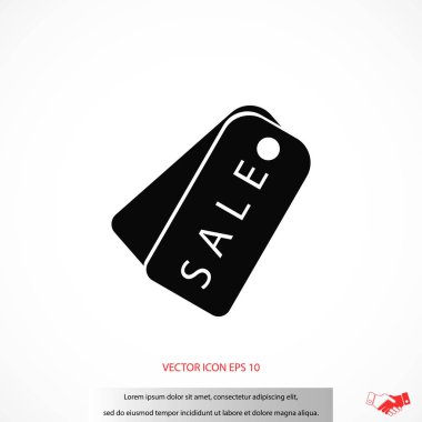 Satılık bir ses etiketi simgesi, vektör