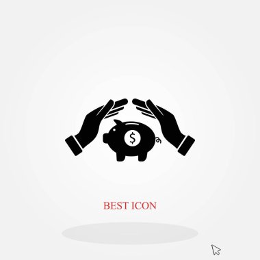 Kaydetme, kumbara vektör simgesi