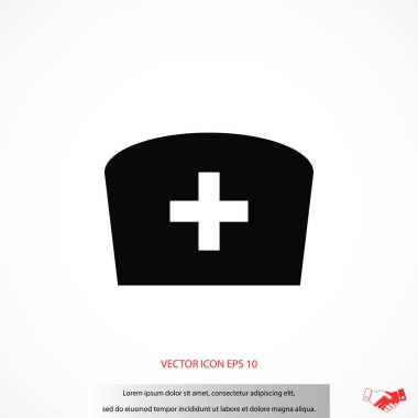 Düz hemşire simgesi