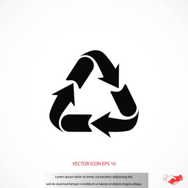 geri dönüşüm işareti simgesi