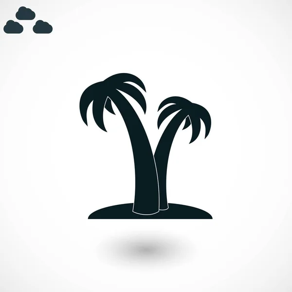 Ikona tropického stromu Palm — Stockový vektor