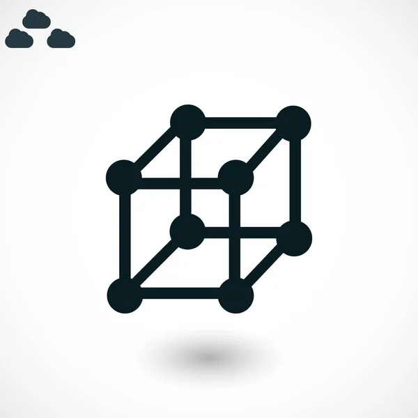 Cubo icono vector — Archivo Imágenes Vectoriales
