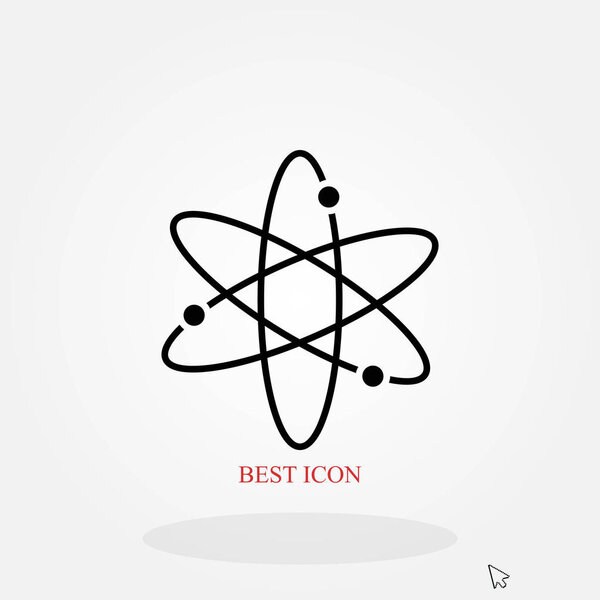 Black atom icon