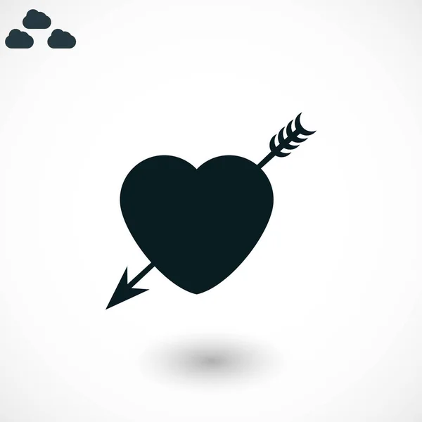 Heart and Arrow icon — Stock Vector