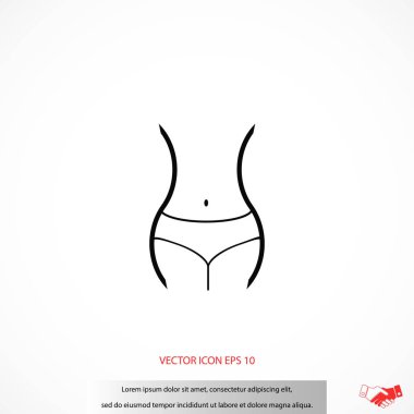 kadın bel simgesi