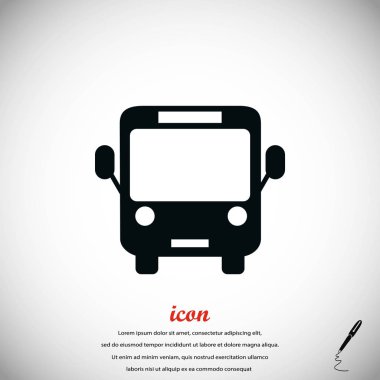 otobüs simge vektör