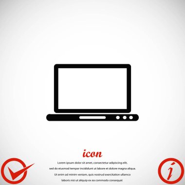 Monitör simge vektör