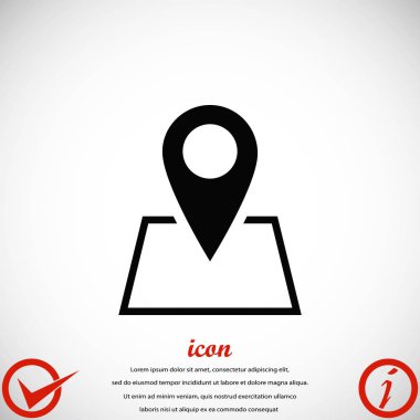 harita simgesi üzerinde toplu iğne