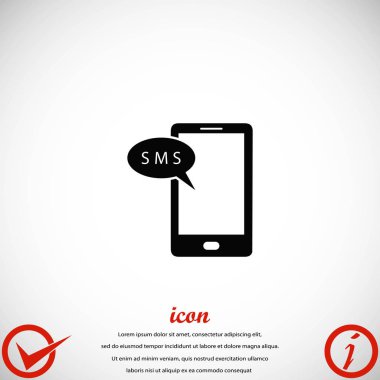 Akıllı telefon sms simgesi