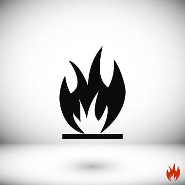 Yangın simge vektör