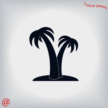 Palm tropik ağaç simgesiyle