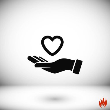 elinde kalp simgesi