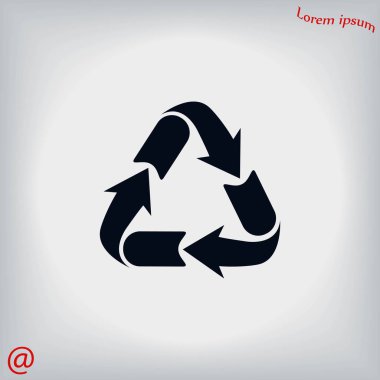 geri dönüşüm işareti simgesi