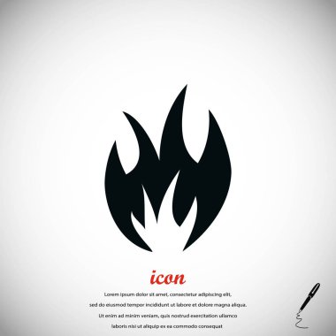 Yangın simge vektör