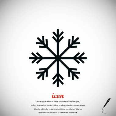 Kar tanesi simge vektör