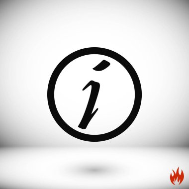 Bilgi işareti vektör simgesi