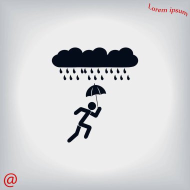 Yalnız yağmur simgesi