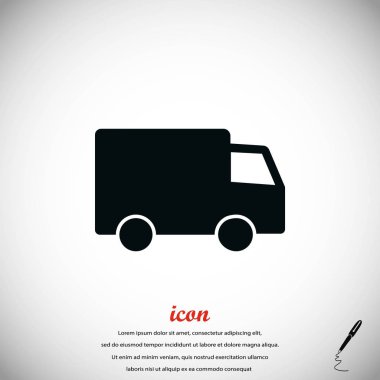 Kamyon Vektörü Simgesi 