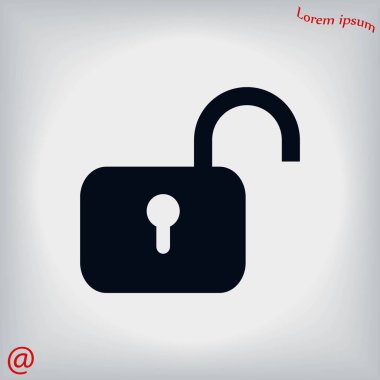 asma kilit simgesi vektör