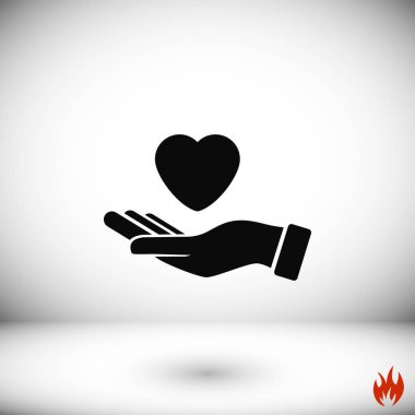 elinde kalp simgesi