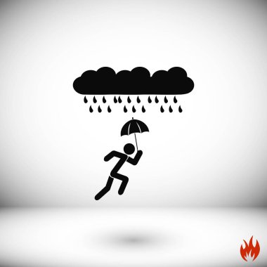 Yalnız yağmur simgesi