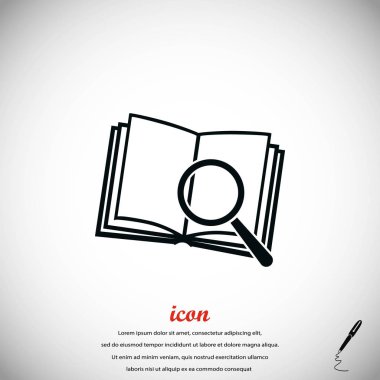 Kitap ve büyüteç cam kutsal kişilerin resmi, resim