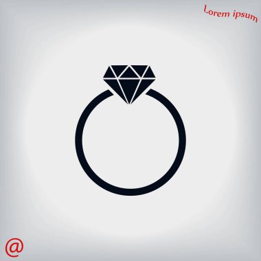 Yüzük simge vektör