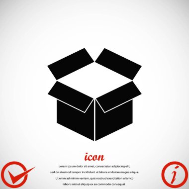 kutusu simgesi, vektör çizim