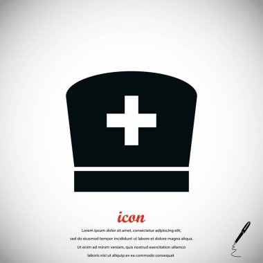 Düz hemşire simgesi