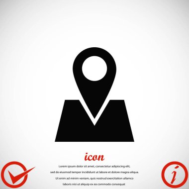 harita simgesi üzerinde toplu iğne