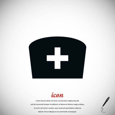 Düz hemşire simgesi