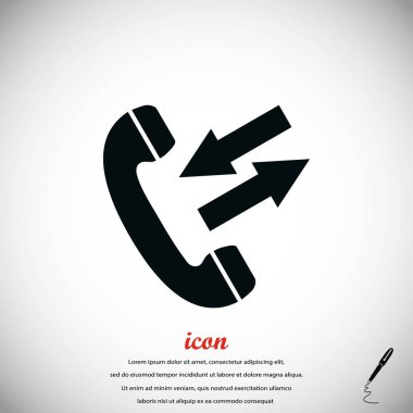 siyah bir telefon simgesi