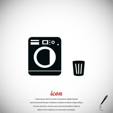 Çamaşırhane simgeler vektör