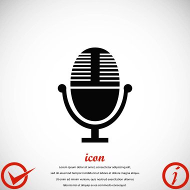 vektör mikrofon simgesi