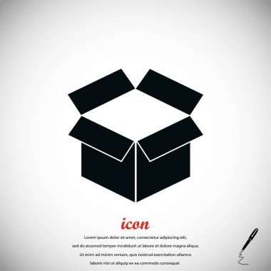 kutusu simgesi, vektör çizim