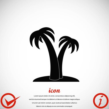 Palm tropik ağaç simgesiyle