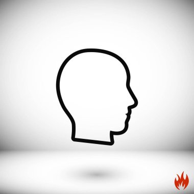 Kafa vektör simgesi