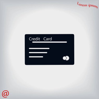 Kredi kartı vektör simgesi