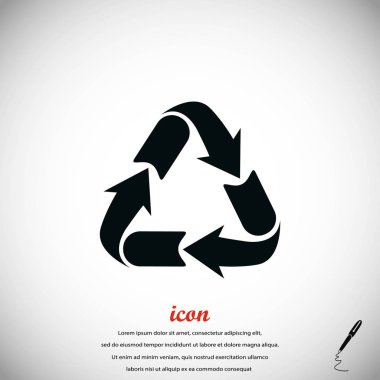 geri dönüşüm işareti simgesi
