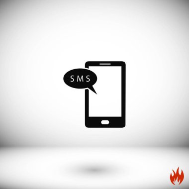Akıllı telefon sms simgesi