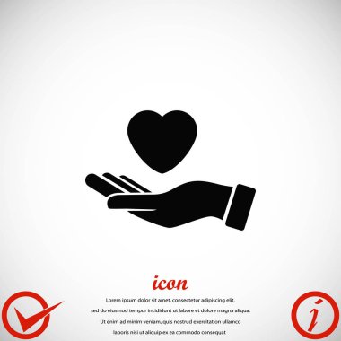 elinde kalp simgesi