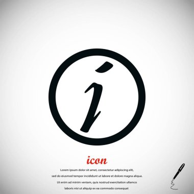 Bilgi işareti vektör simgesi