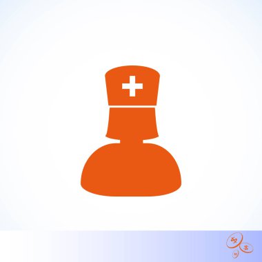 Hemşire simge vektör