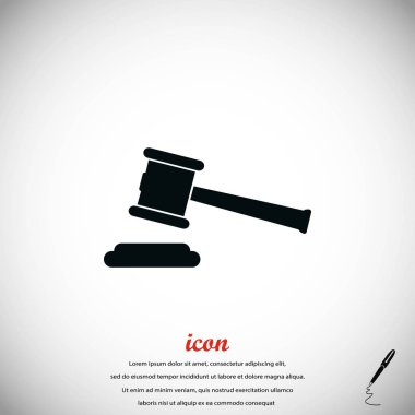Çekiç yargıç vektör simgesi