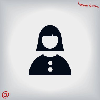 kadın simge vektör