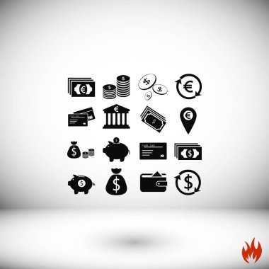 Finans simgeler vektör