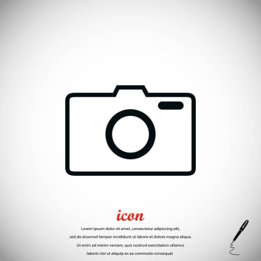 Fotoğraf kamerası vektör simgesi